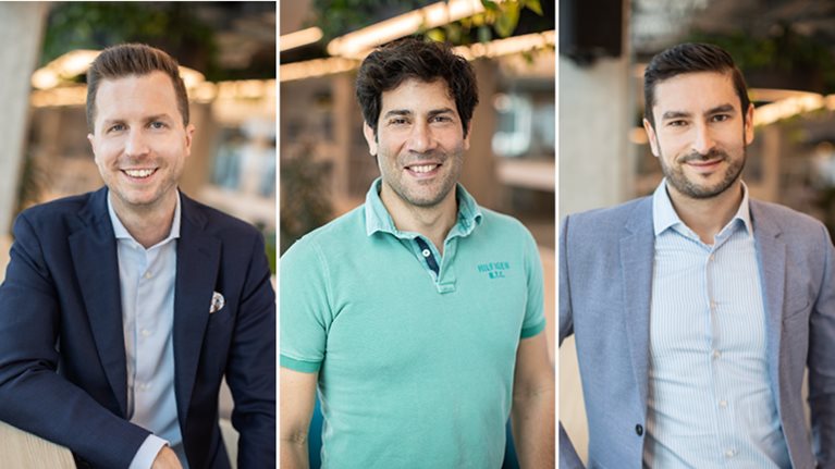 Inceptech founders Gyorgy Buslig, Daniel Schay, and Aron Antal.