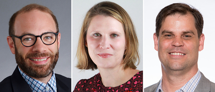 The SCM Connections leadership team: Mike Raftery, CEO; Kristi Naidech, COO; Patrick Green, CTO